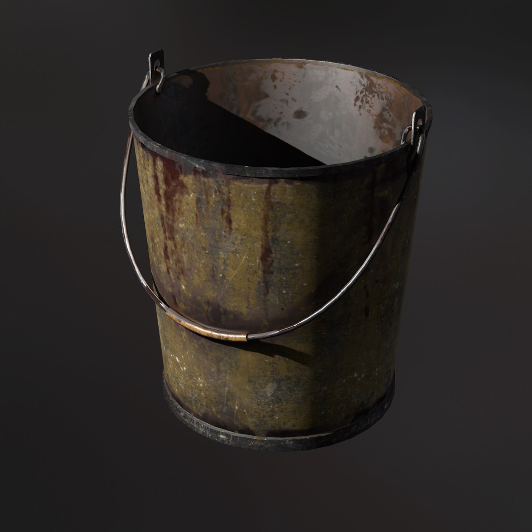 3D Model Old Paint Bucket Pbr - TurboSquid 1167739