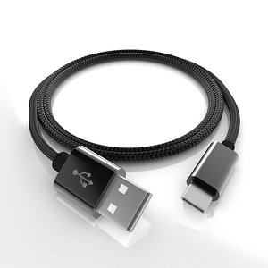 type-c usb cable 3D model