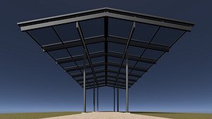 3D Covered walkway 25U13 model