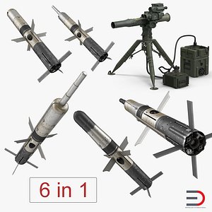 BGM-71 TOW Missile System 3D Models Collection