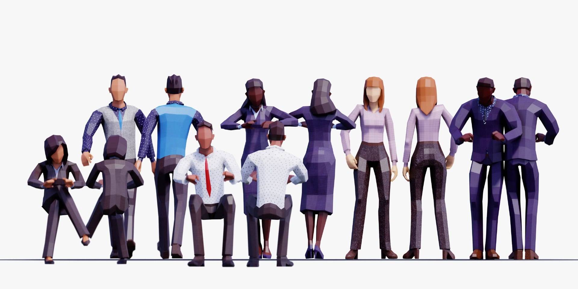 Business People - Animated And Rigged 3D Model - TurboSquid 2046126