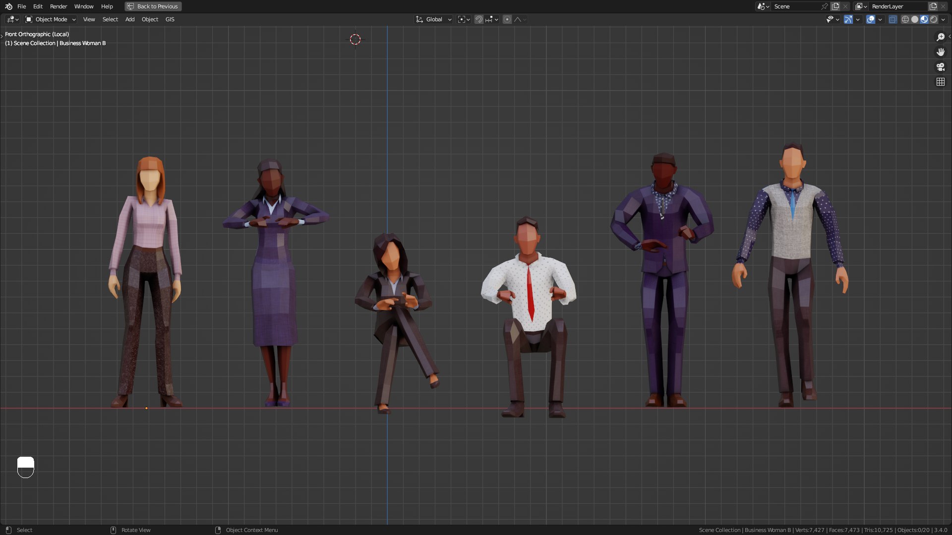 Business People - Animated And Rigged 3D Model - TurboSquid 2046126