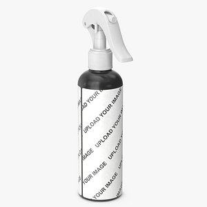 3D spray bottle black reusable model