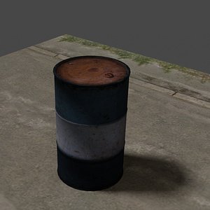metal barrel 3D model
