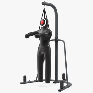 leather grappling dummy stand 3D model