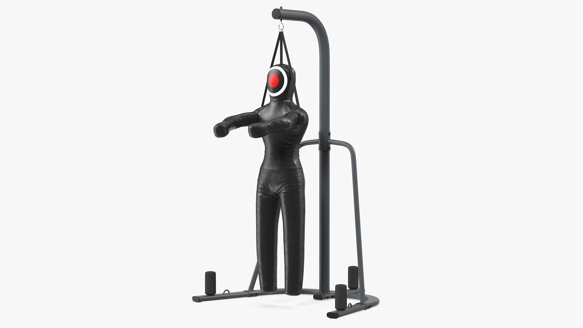 Leather Grappling Dummy with Stand 3D model preview