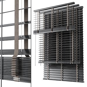 Wooden blinds Set 23 3D model