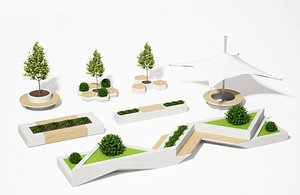 3D bench street design