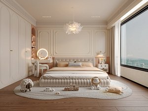 Modern bedroom 3D