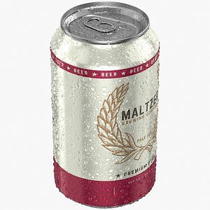 Standard Beer Can With Droplets 355ml