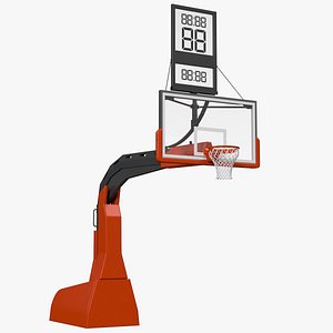 3D hydraulic portable basketball hoop