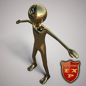 3d dummy man rigged model