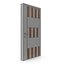 Modern Design White Metal Steel Door with Wooden Details model model