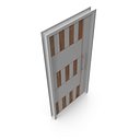 Modern Design White Metal Steel Door with Wooden Details model