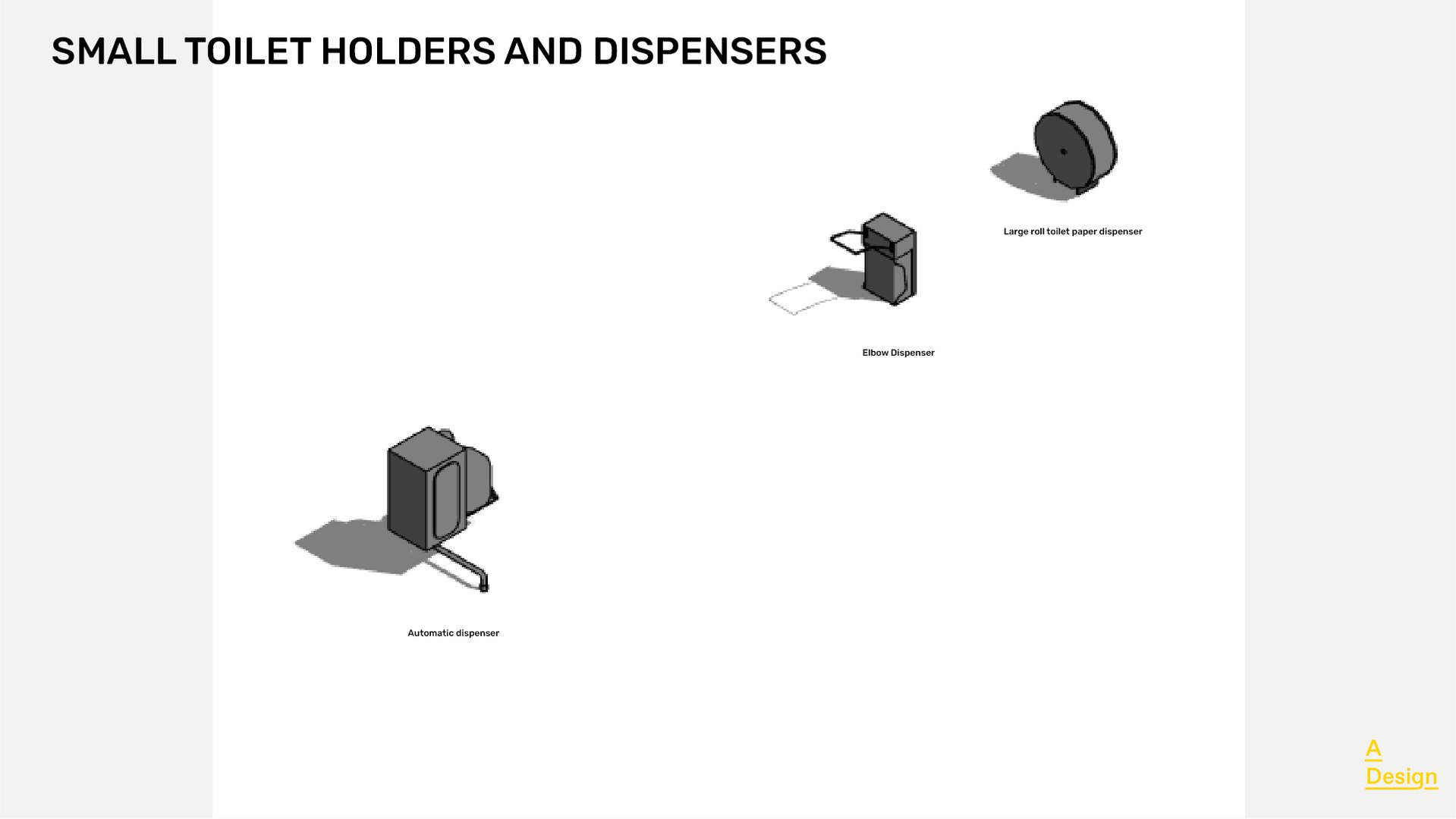 3D Toilet Holders And Dispensers Pack Of Revit Families Model