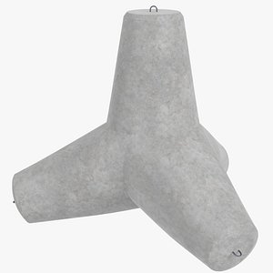 3D Concrete tetrapod model