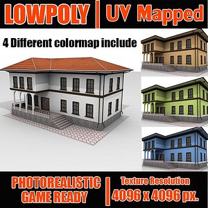 Lowpoly ottoman house LPBldX36