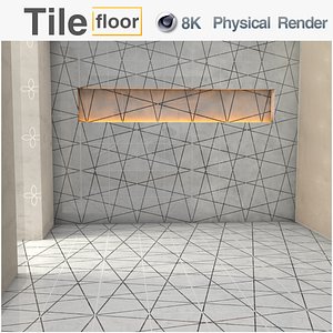 Texture PBR 8K Floor tiles C4D Physical Render 0072 3D model
