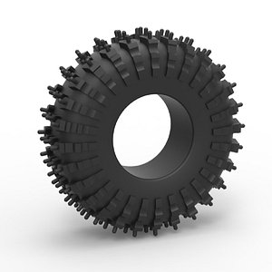 3D Diecast offroad tire 132 Scale 1 to 25 model