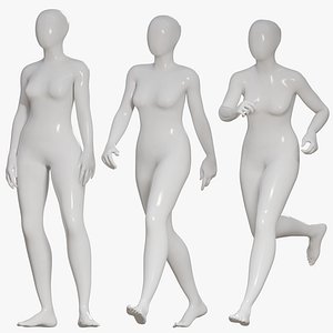 Animated Female Mannequin Character - Walk Run Idle