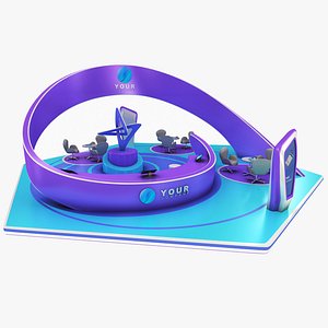 3D Futuristic Exhibition Stand 7