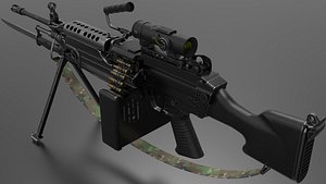 M249 Light Machine Gun LMG Fps - Tps 3D