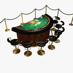 3d casino table blackjack model