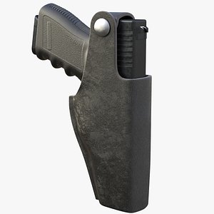gun tactical belt holster 3D model