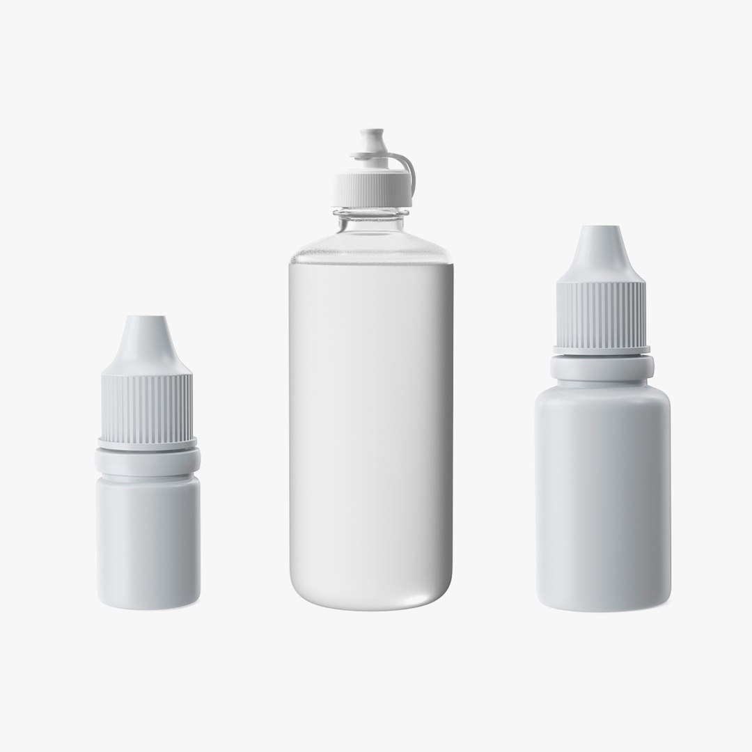 Drop Bottles Collection 3D model preview