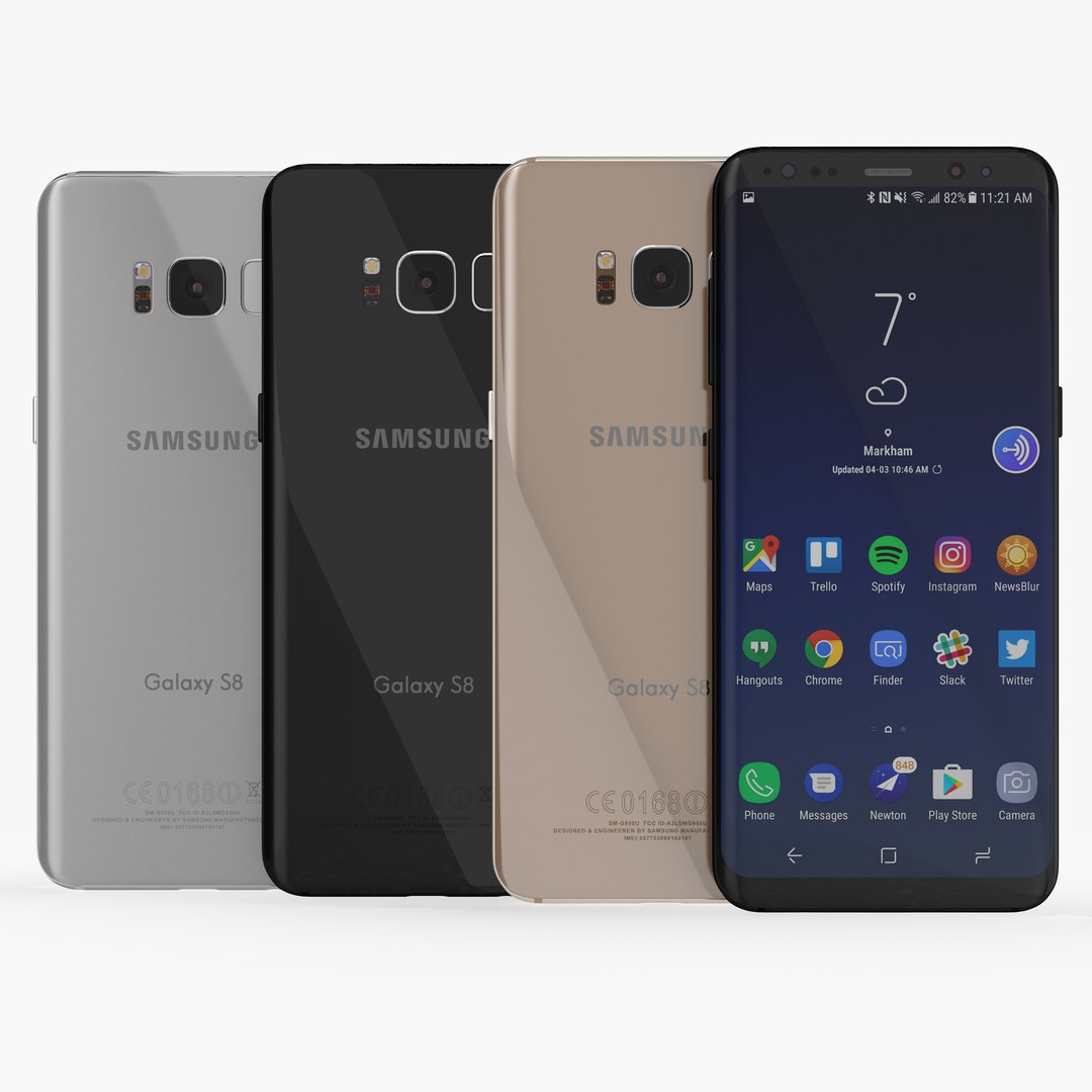 Samsung Galaxy S8 3D Models Collection 3D model preview
