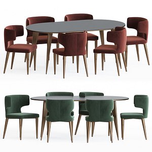 arden dining table chair 3D