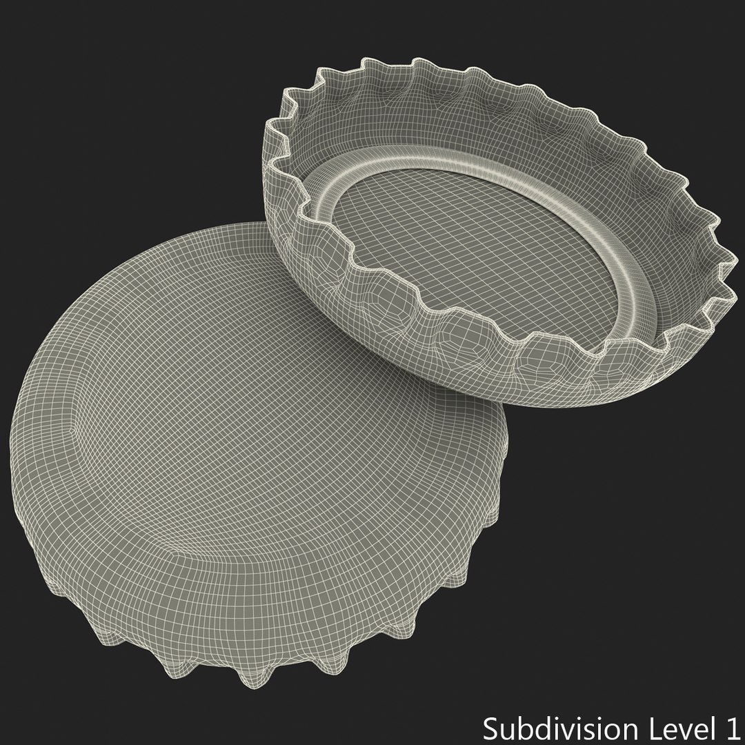 Crown Cork Bottle Cap 3d Model