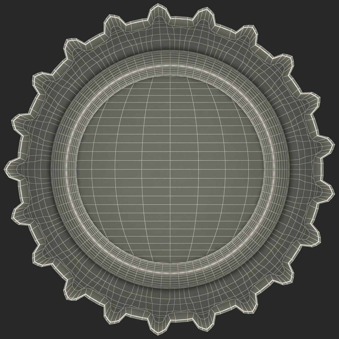 Crown Cork Bottle Cap 3d Model
