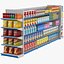supermarket shelves grocery 3D model