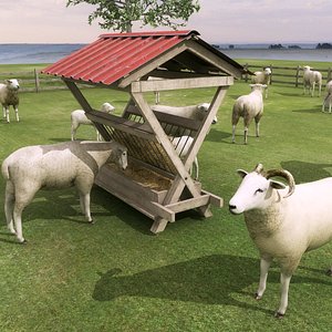 3D model Sheep Farm