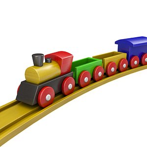 3d toy locomotive train model