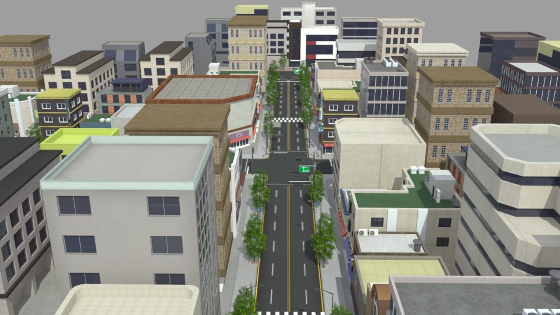 Town City 3D Model - TurboSquid 1422802