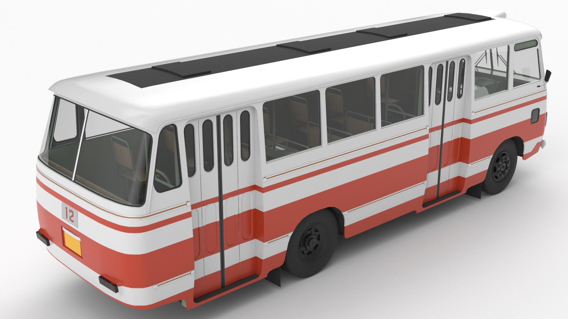 Classic Bus HZ641 Winter-Configured 3D Model - TurboSquid 2469613