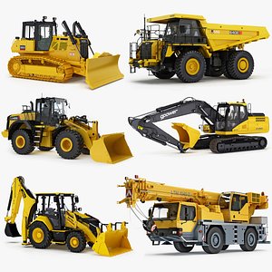3D Collection Generic Public Works Machines v7 model