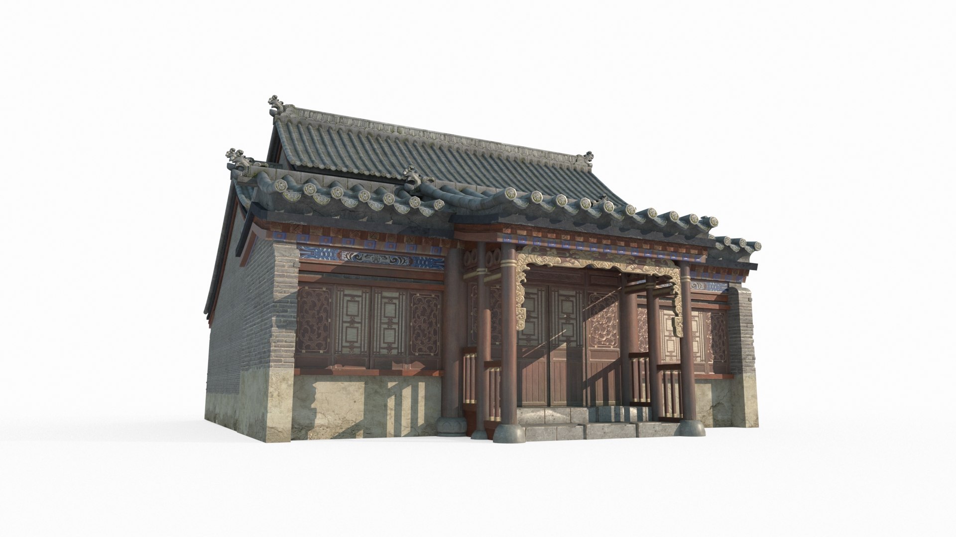Ancient Asian Architecture Wing Room 3D Model - TurboSquid 2122750