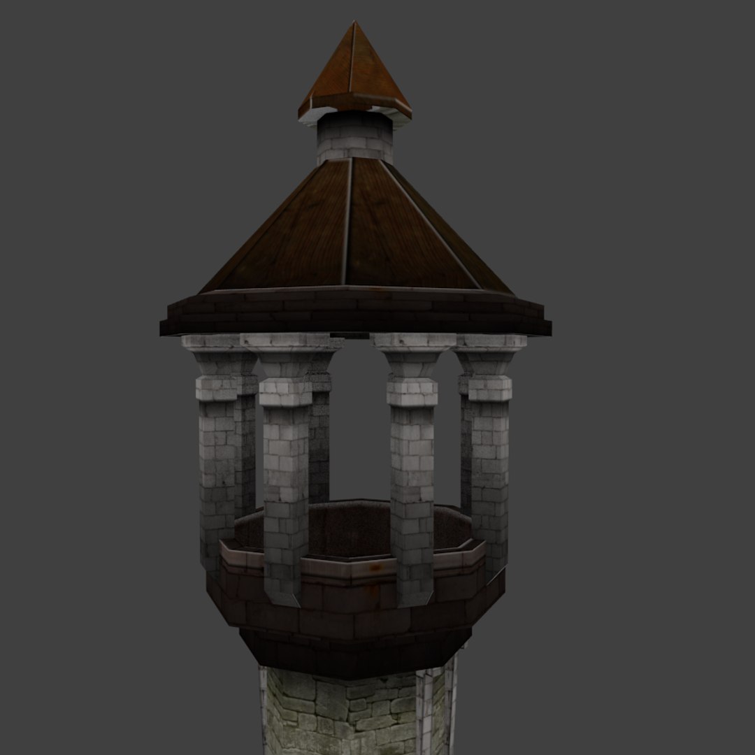 obj medieval watchtower