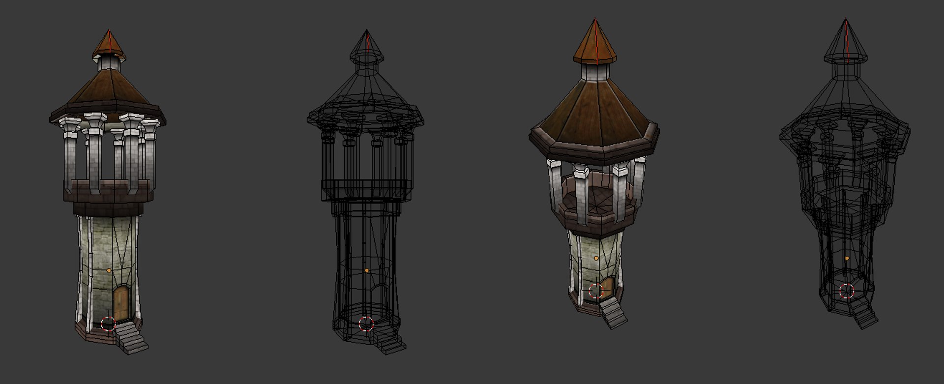 obj medieval watchtower