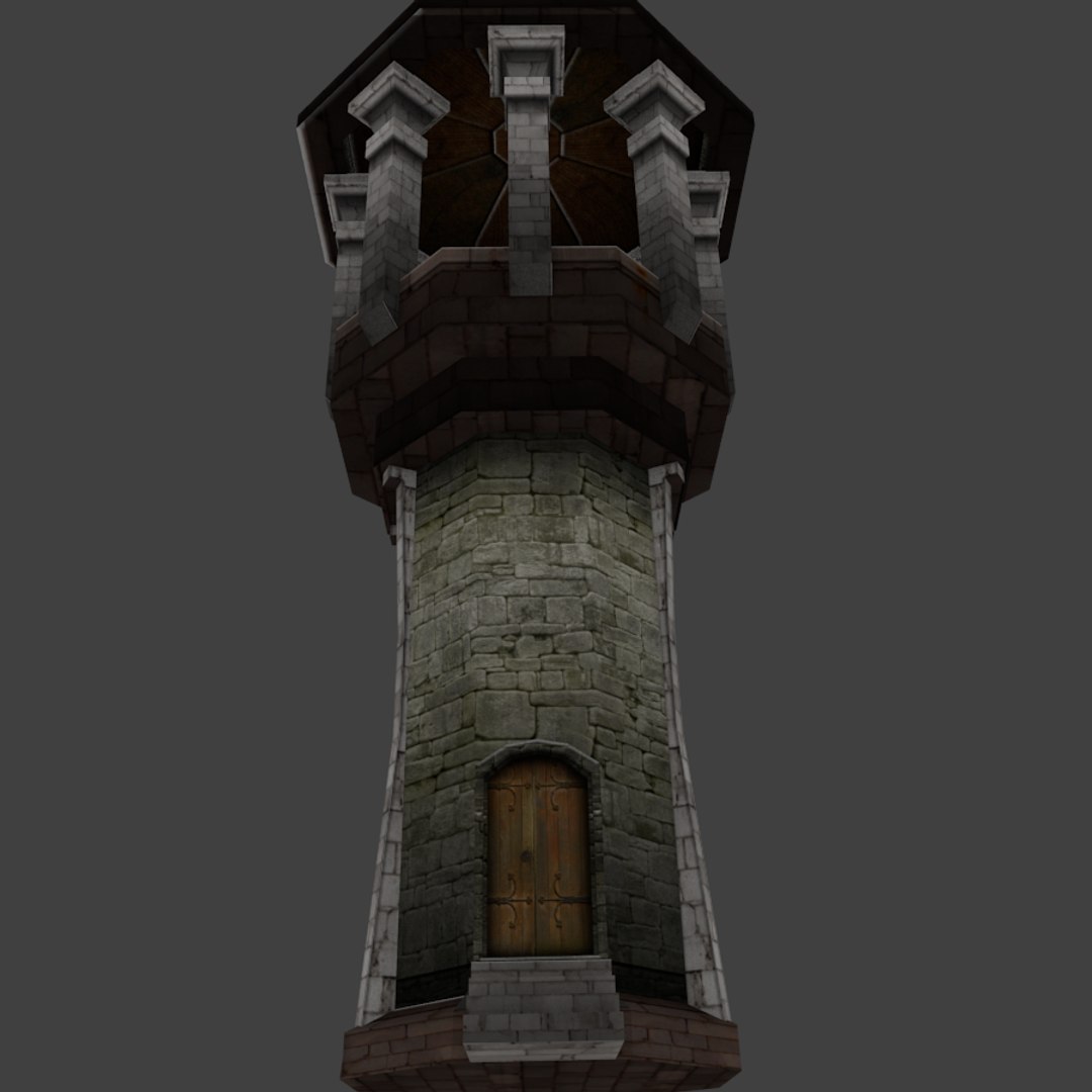 obj medieval watchtower