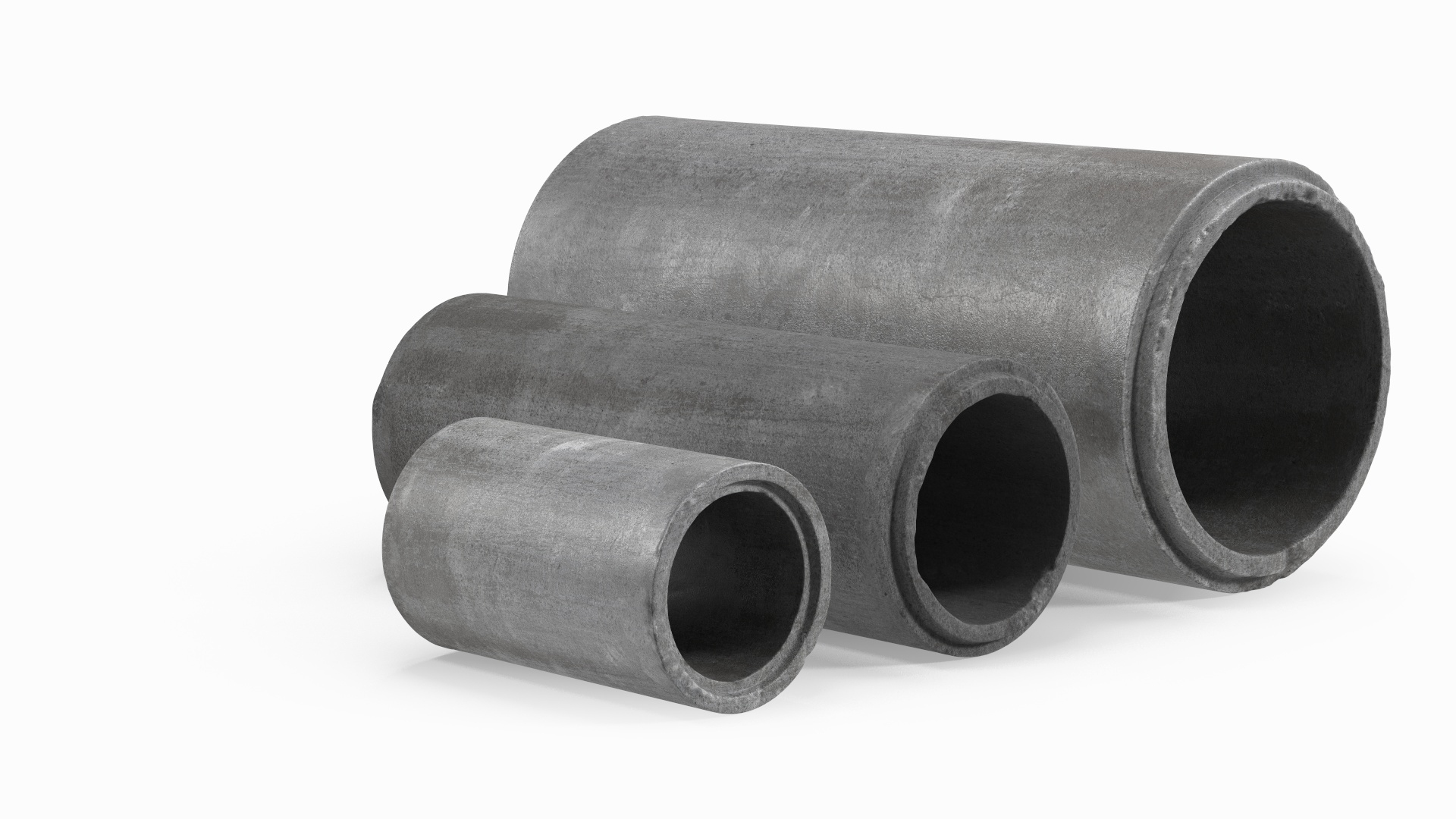 3D Model Precast Concrete Drainage Pipes Set - TurboSquid 2206102