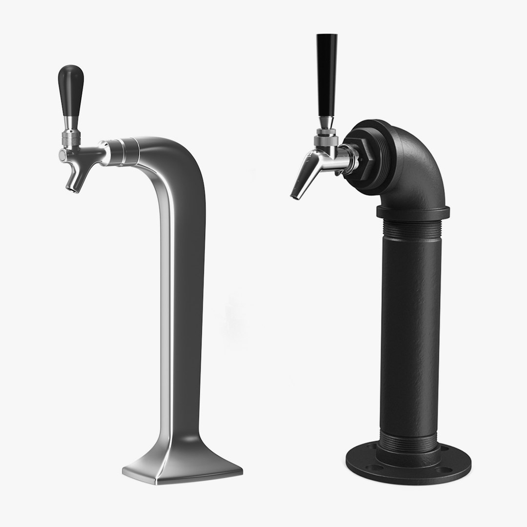 Beer Towers Single Tap Collection 3D model preview