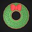 3D Wreath Cookie model