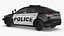 Polizeiauto Tesla Model Y leuchtet auf