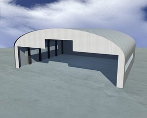hangar plane aircraft 3d 3ds