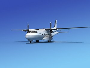 3d model propellers casa cn-235 transport