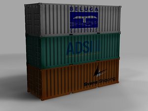 ship container 3d obj